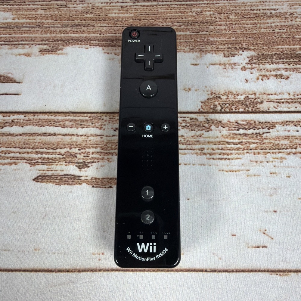 OEM Nintendo Wii Remote Motion Plus Inside Controller Black RVL-036 Tested Works
